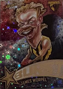 2020 Select Footy Stars - Starburst Caricature Galactic #SBG40 James Worpel Front